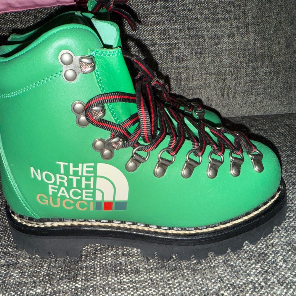 Gucci X The North Face Green Ankle Boots - Picture 5 of 11